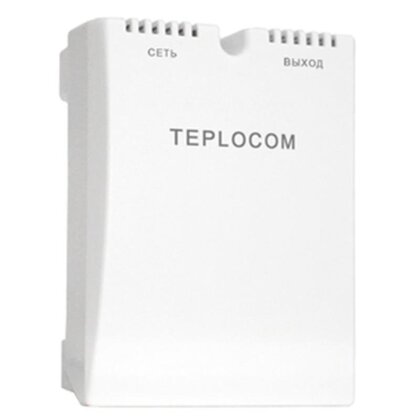 Стабилизатор сетевого напряжения Teplocom ST-555-И **. (555 ВА). Малогабаритный  пластиковый корпус настенного исполнения.
