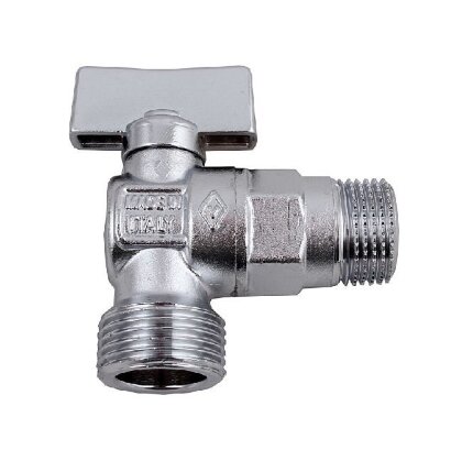 Кран шаровый угловой  НР 1/2" х 3/4"
