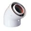 Коаксиальный DN 60/100 отвод 45 o  (Для котлов MAIN и ECO3 compact)