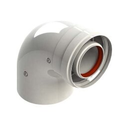 Коаксиальный DN 60/100 отвод 90 o  без муфты