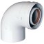 Коаксиальный DN 60/100 отвод 90 o  без муфты